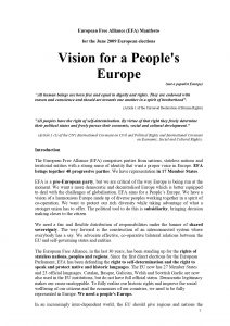 EFA Manifesto - 2009