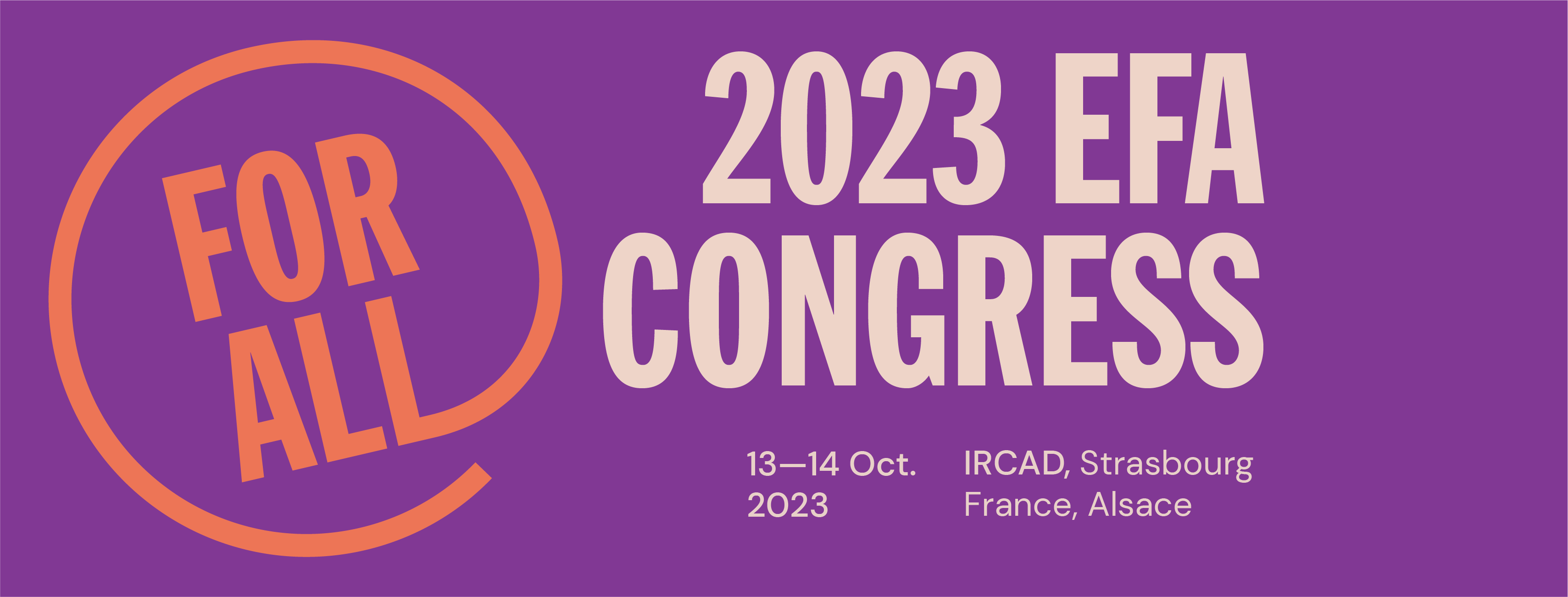 SAVE THE DATE: EFA Congress on 13-14 October in Strasbourg
